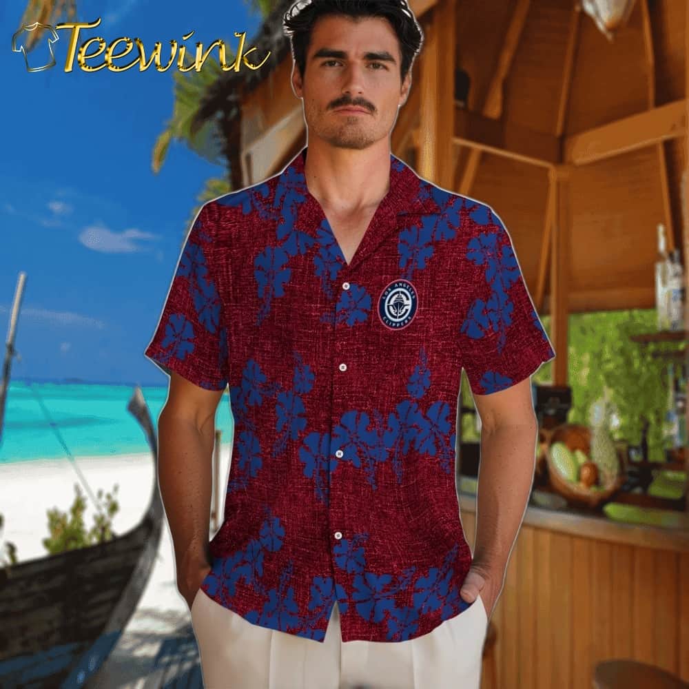 50th State Flower Los Angeles Clippers Hawaiian Shirt image 2 50th State Flower Los Angeles Clippers Hawaiian Shirt image 2
