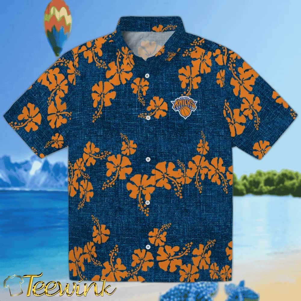 50th State Flower New York Knicks Hawaiian Shirt