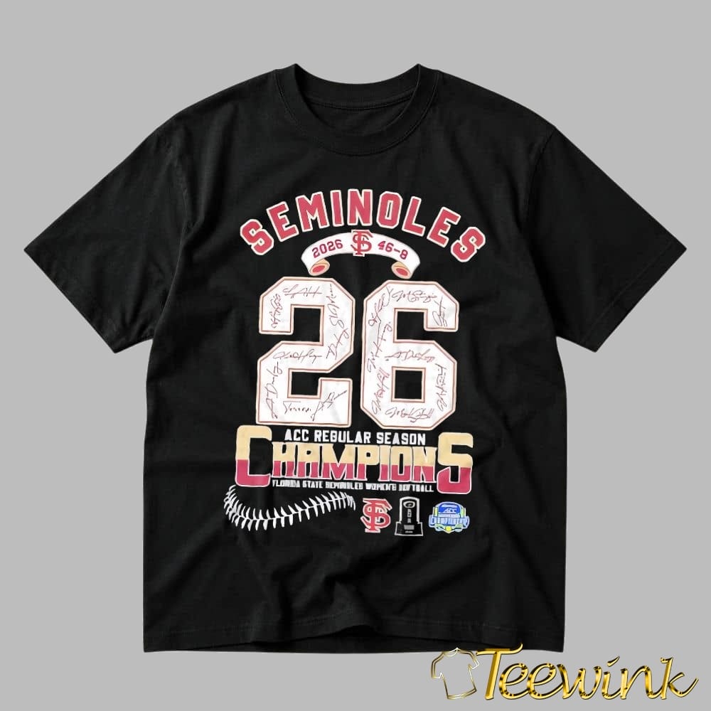 ACC Regular Season Champions Florida State Seminoles Women’s Softball All Signatures shirt