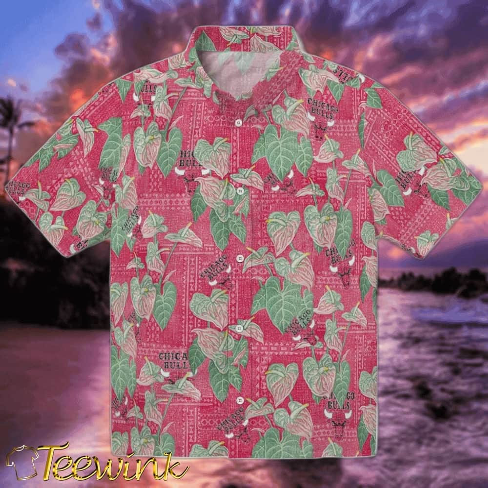 Bamboo Branches Chicago Bulls Hawaiian Shirt Bamboo Branches Chicago Bulls Hawaiian Shirt