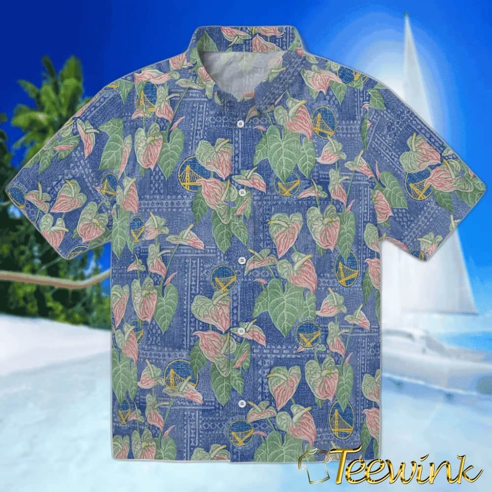 50th State Flower Golden State Warriors Hawaiian Shirt 50th State Flower Golden State Warriors Hawaiian Shirt