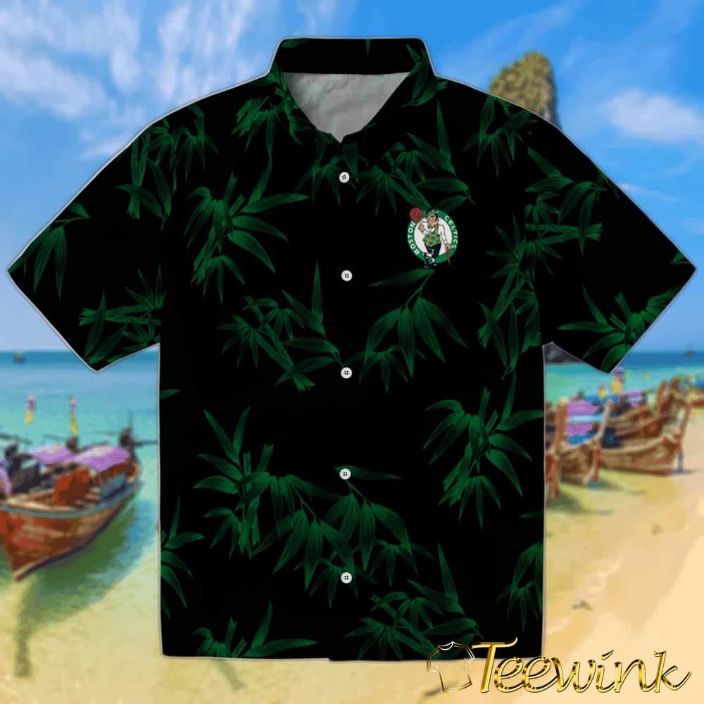 Anthurium Overlay Boston Celtics Hawaiian Shirt Anthurium Overlay Boston Celtics Hawaiian Shirt