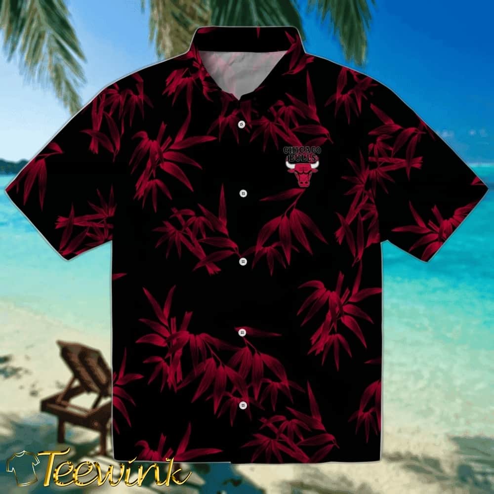 Bamboo Branches Chicago Bulls Hawaiian Shirt