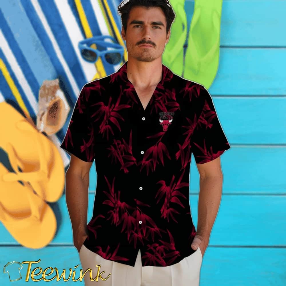 Bamboo Branches Chicago Bulls Hawaiian Shirt image 2 Bamboo Branches Chicago Bulls Hawaiian Shirt image 2
