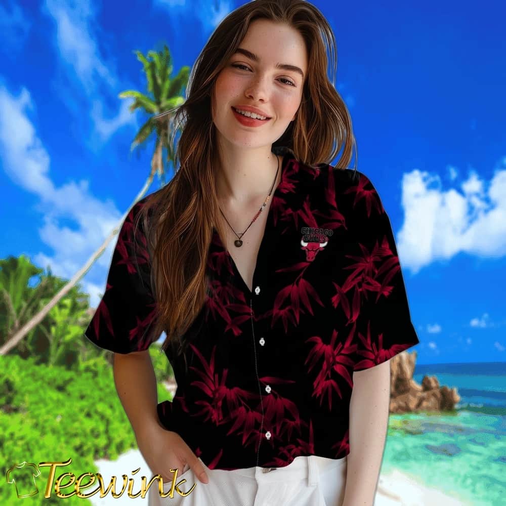 Bamboo Branches Chicago Bulls Hawaiian Shirt image 4 Bamboo Branches Chicago Bulls Hawaiian Shirt image 4