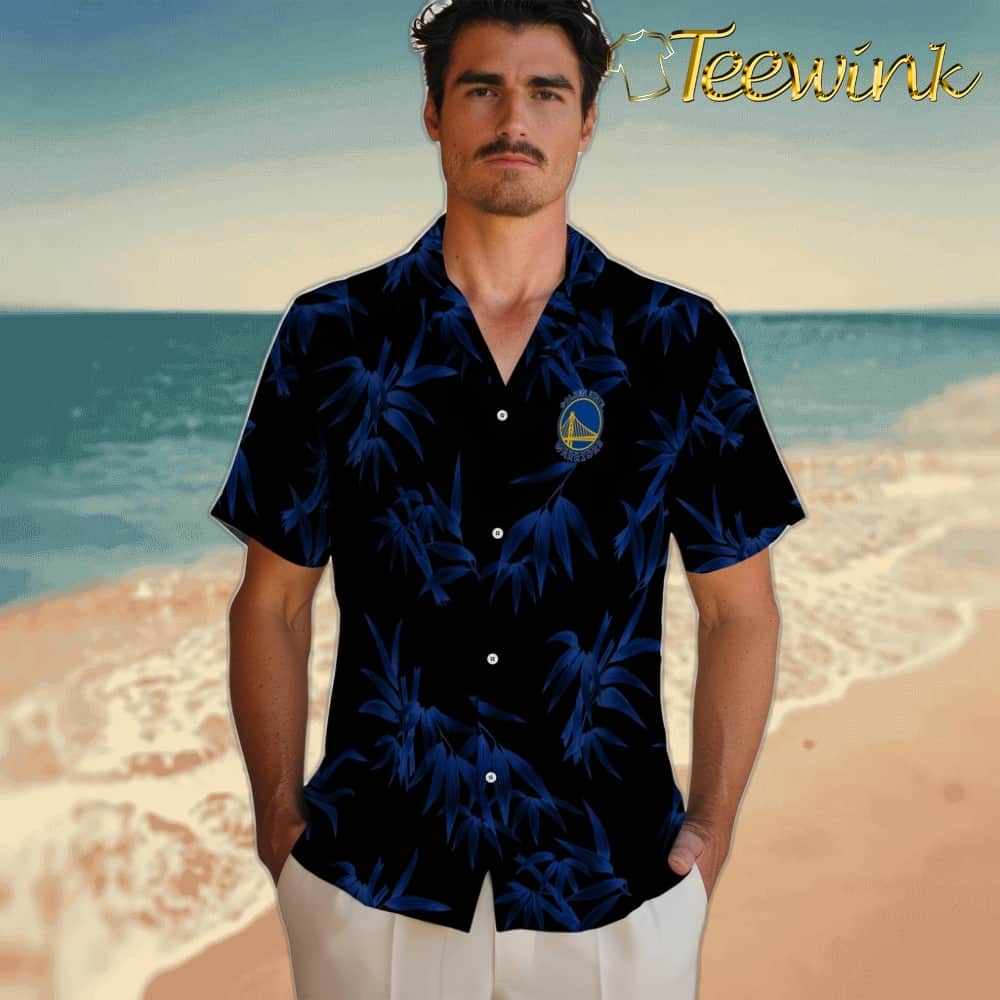 Bamboo Branches Golden State Warriors Hawaiian Shirt image 2 Bamboo Branches Golden State Warriors Hawaiian Shirt image 2