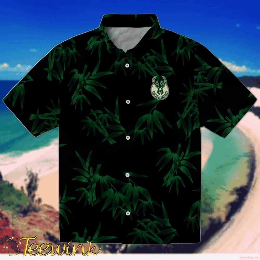 Bamboo Branches Milwaukee Bucks Hawaiian Shirt