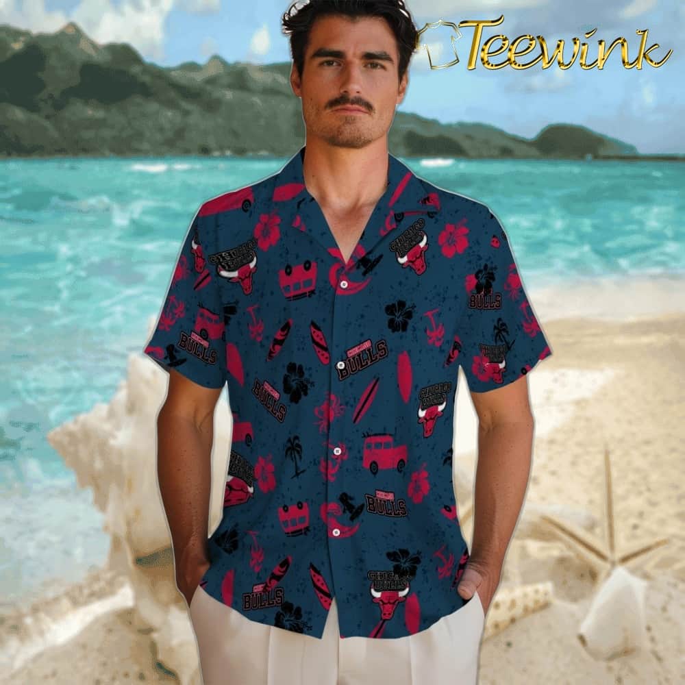 Beach Vibe Chicago Bulls Hawaiian Shirt image 2 Beach Vibe Chicago Bulls Hawaiian Shirt image 2