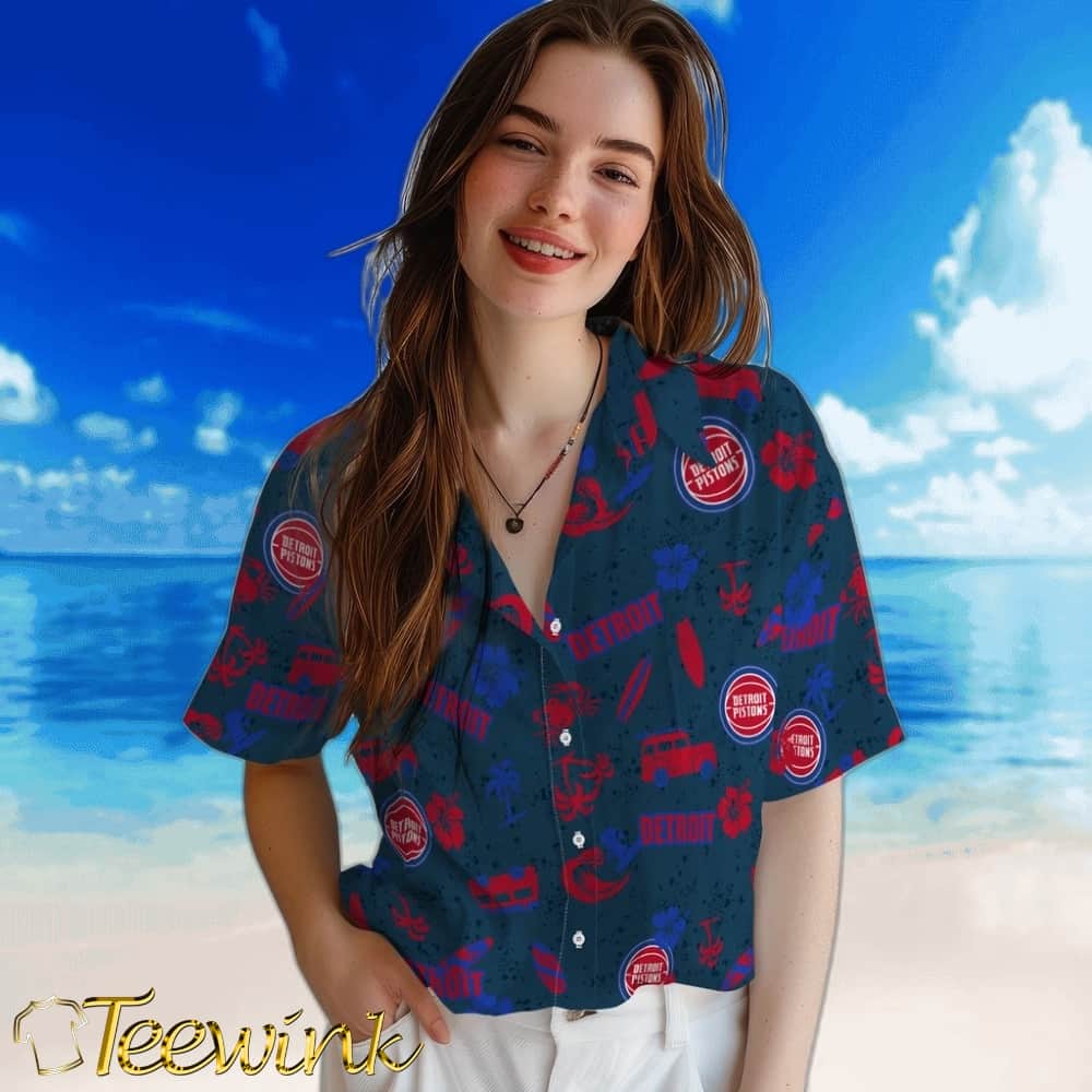 Beach Vibe Detroit Pistons Hawaiian Shirt image 4 Beach Vibe Detroit Pistons Hawaiian Shirt image 4