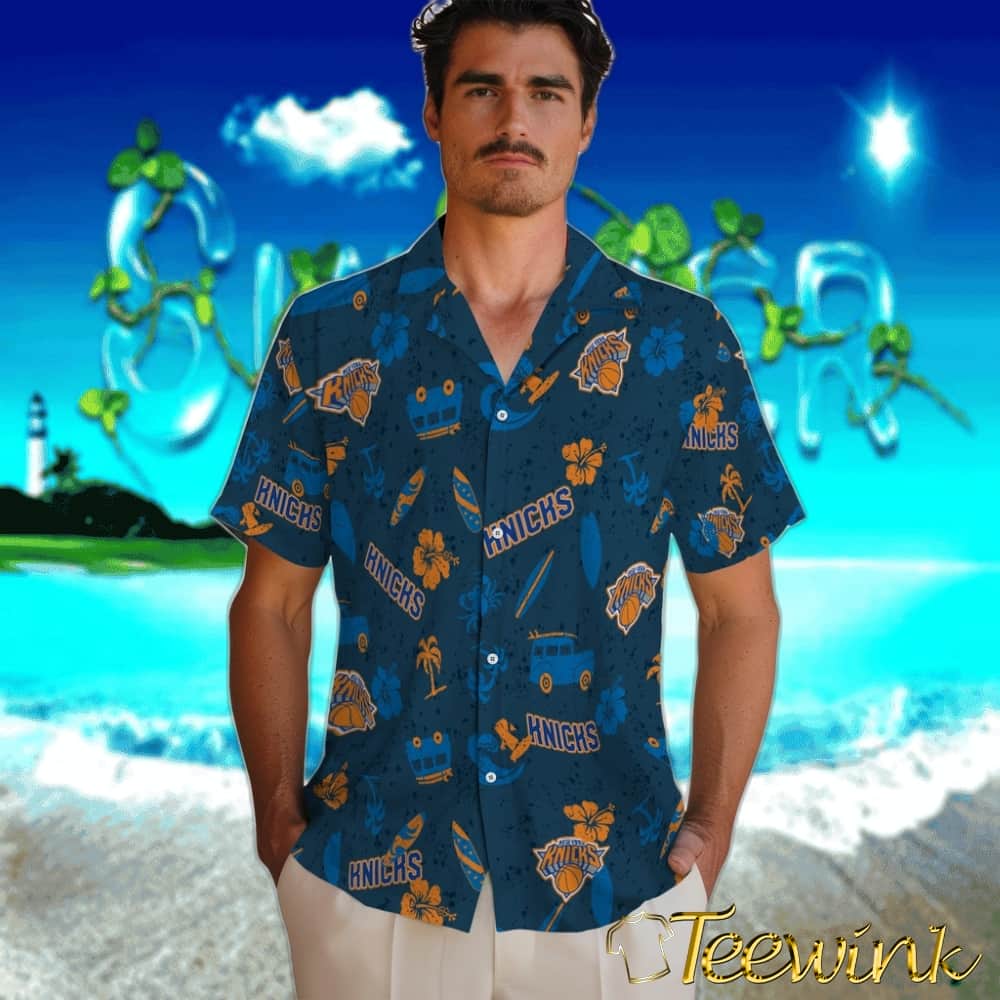 Beach Vibe New York Knicks Hawaiian Shirt image 2 Beach Vibe New York Knicks Hawaiian Shirt image 2