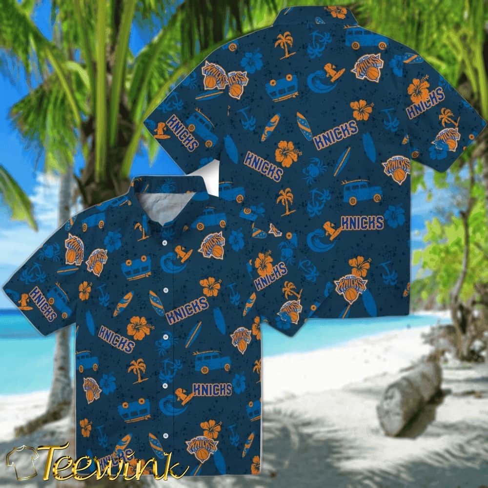 Beach Vibe New York Knicks Hawaiian Shirt image 3 Beach Vibe New York Knicks Hawaiian Shirt image 3