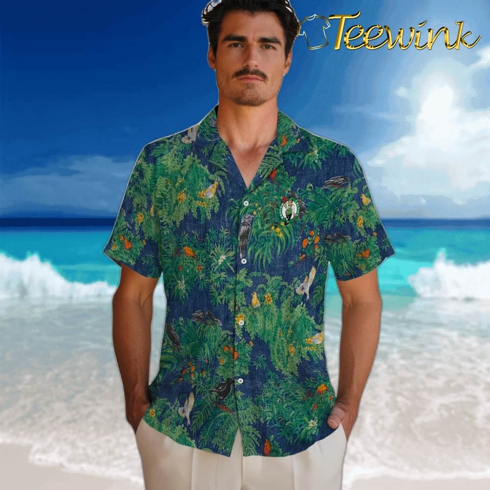 Bird Canopy Boston Celtics Hawaiian Shirt image 2 Bird Canopy Boston Celtics Hawaiian Shirt image 2