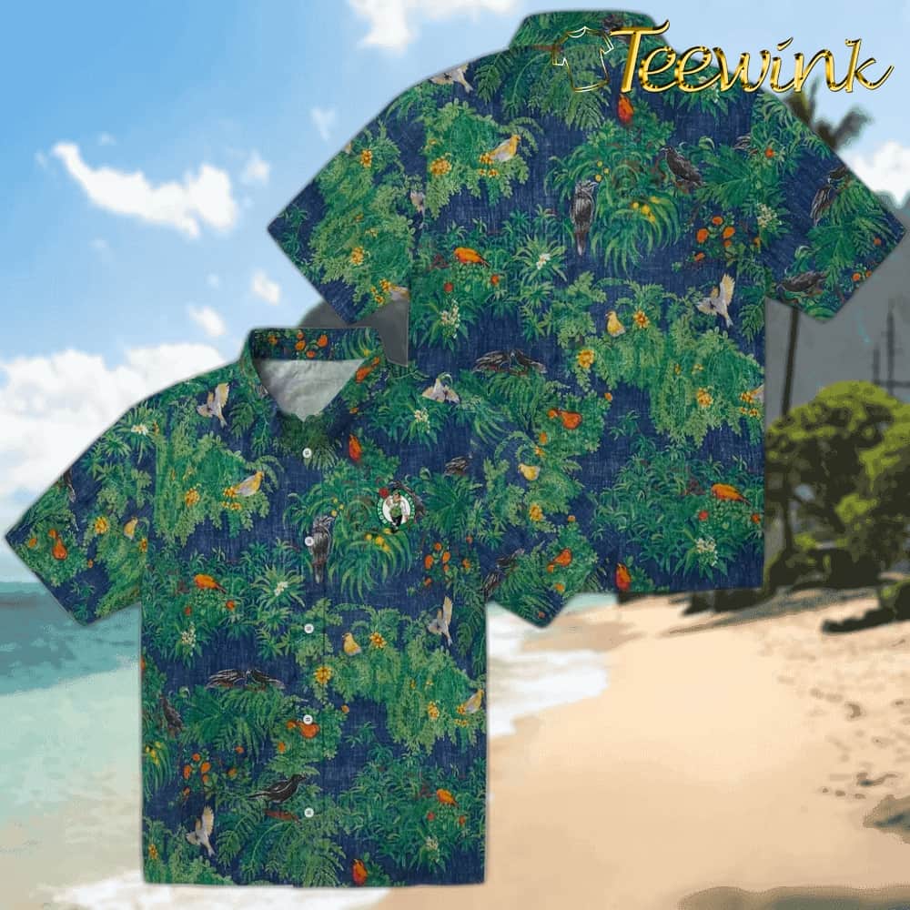 Bird Canopy Boston Celtics Hawaiian Shirt image 3 Bird Canopy Boston Celtics Hawaiian Shirt image 3