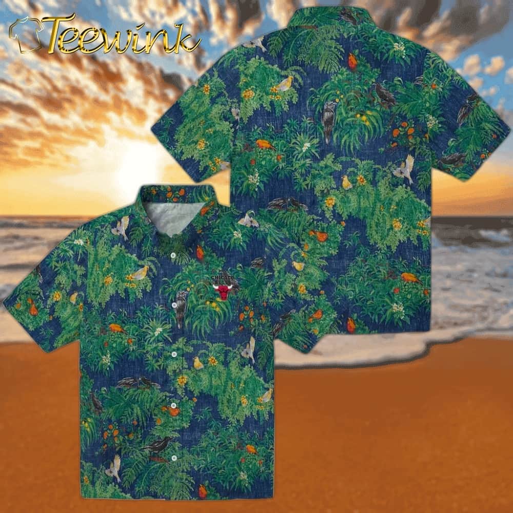 Bird Canopy Chicago Bulls Hawaiian Shirt image 3 Bird Canopy Chicago Bulls Hawaiian Shirt image 3