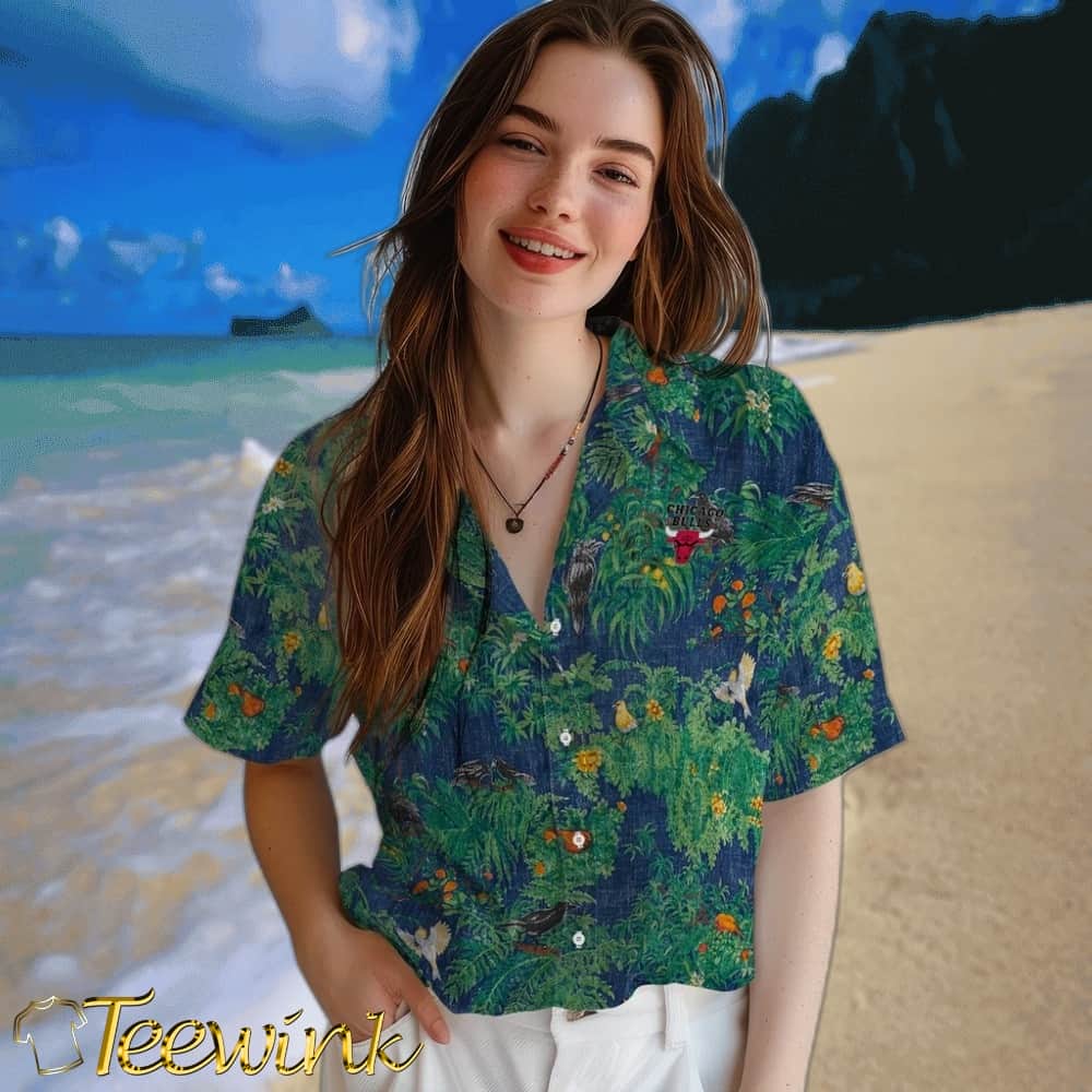 Bird Canopy Chicago Bulls Hawaiian Shirt image 4 Bird Canopy Chicago Bulls Hawaiian Shirt image 4