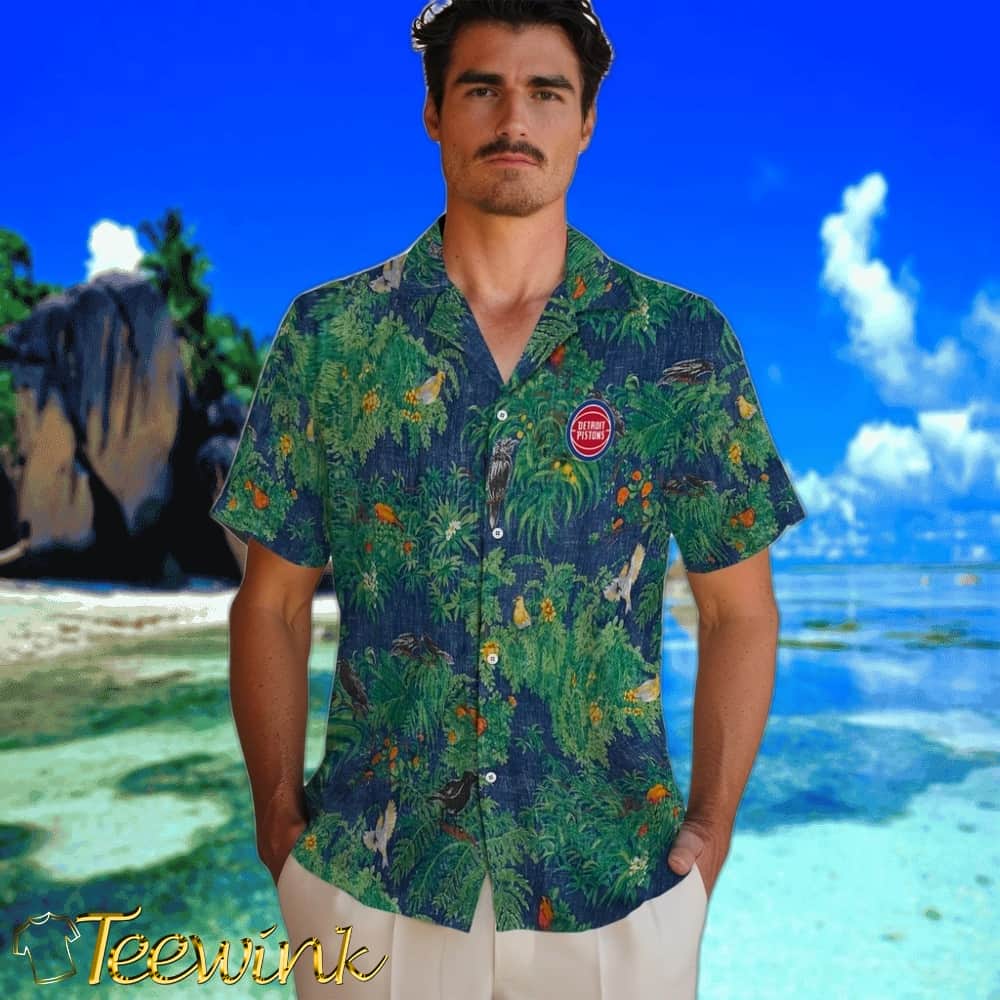 Bird Canopy Detroit Pistons Hawaiian Shirt image 2 Bird Canopy Detroit Pistons Hawaiian Shirt image 2