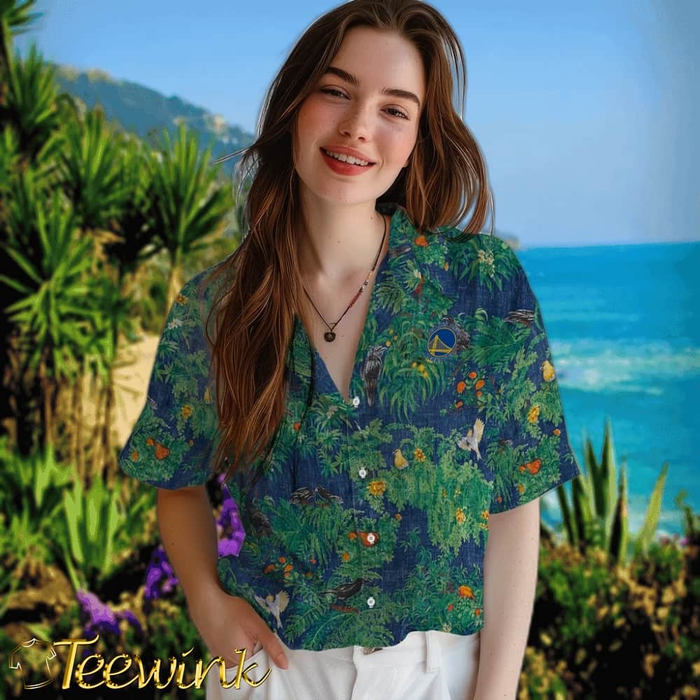Bird Canopy Golden State Warriors Hawaiian Shirt image 4 Bird Canopy Golden State Warriors Hawaiian Shirt image 4