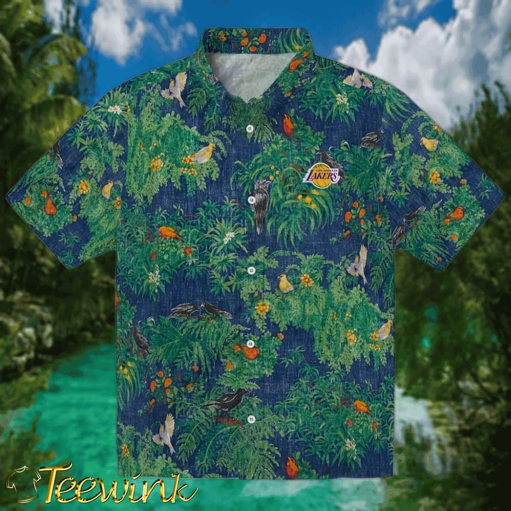 Brilliant Hibiscus Garden Los Angeles Lakers Hawaiian Shirt