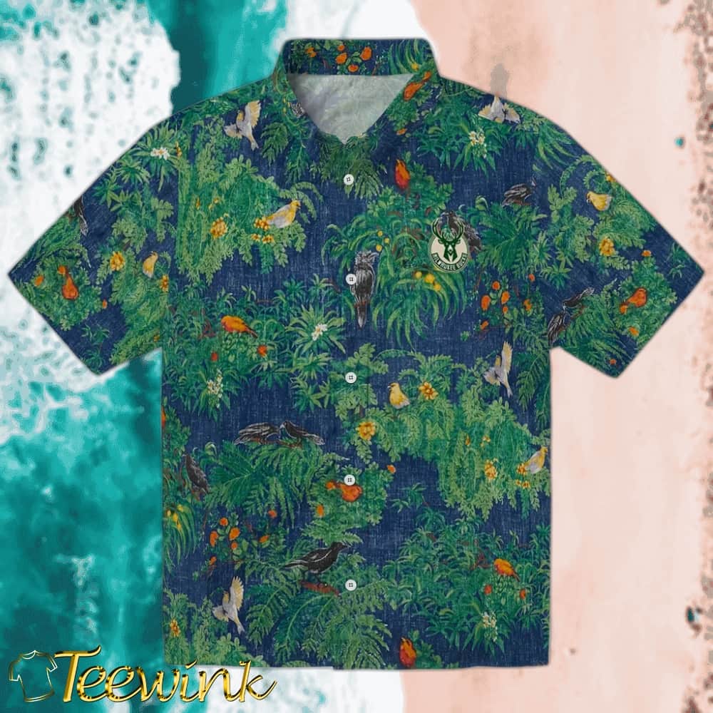 Bird Canopy Milwaukee Bucks Hawaiian Shirt