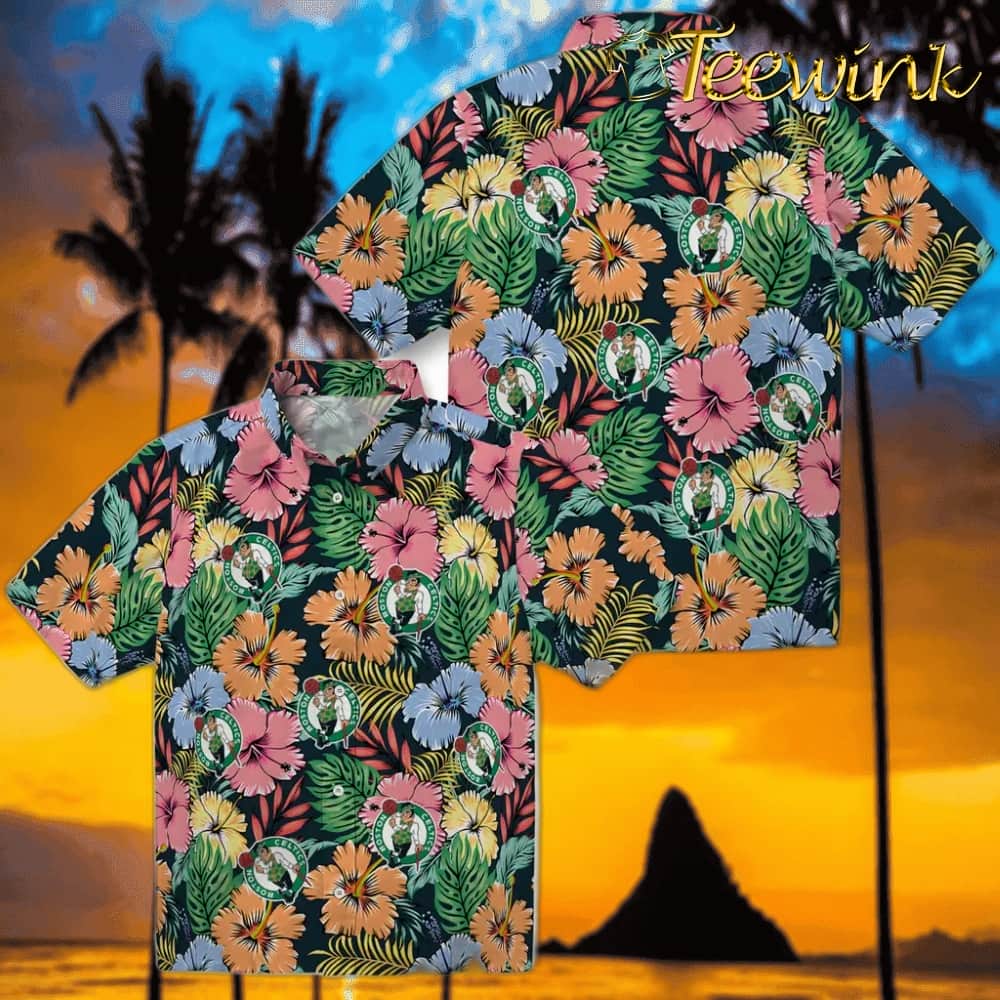 Brilliant Hibiscus Garden Boston Celtics Hawaiian Shirt image 3 Brilliant Hibiscus Garden Boston Celtics Hawaiian Shirt image 3