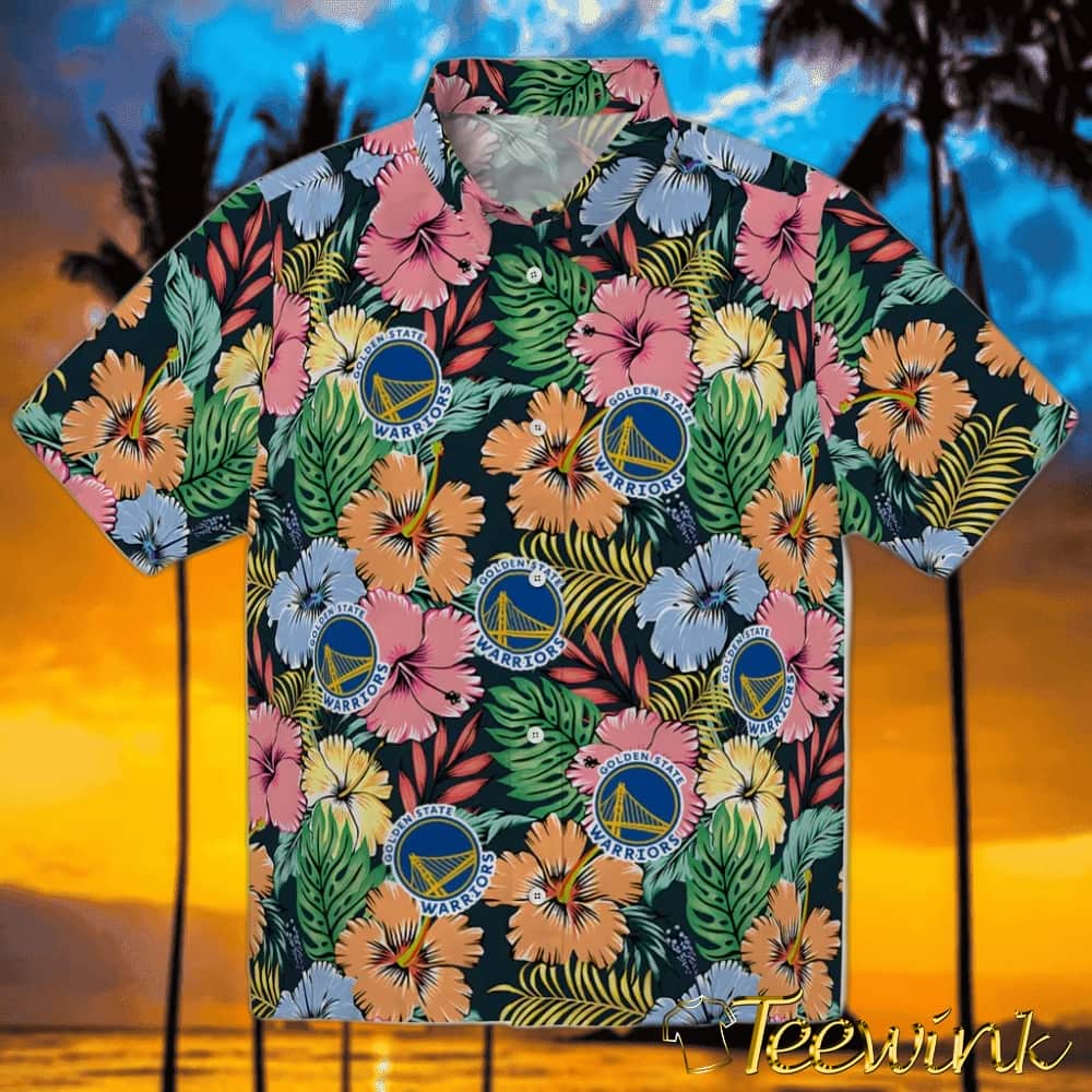 Brilliant Hibiscus Garden Golden State Warriors Hawaiian Shirt