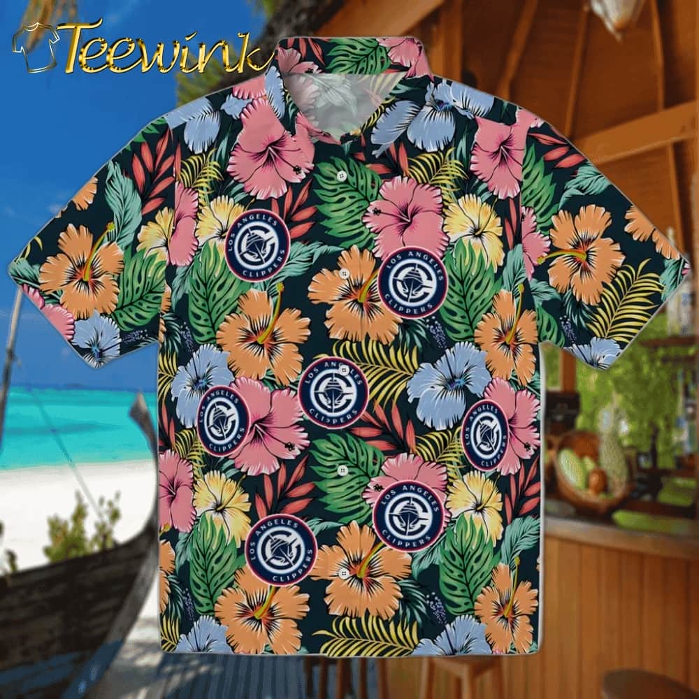 Brilliant Hibiscus Garden Los Angeles Clippers Hawaiian Shirt
