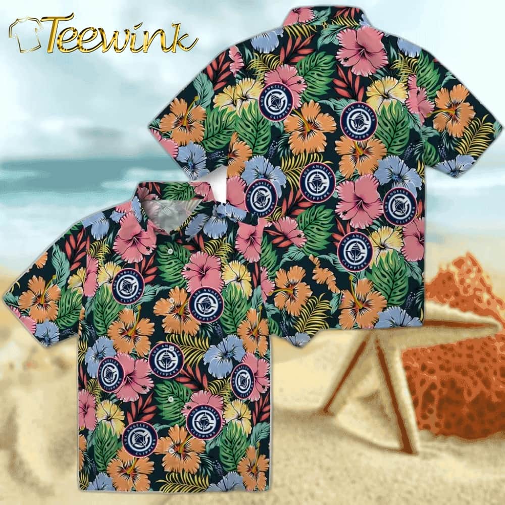Brilliant Hibiscus Garden Los Angeles Clippers Hawaiian Shirt image 3 Brilliant Hibiscus Garden Los Angeles Clippers Hawaiian Shirt image 3
