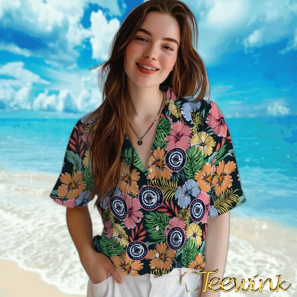 Brilliant Hibiscus Garden Los Angeles Clippers Hawaiian Shirt image 4 Brilliant Hibiscus Garden Los Angeles Clippers Hawaiian Shirt image 4