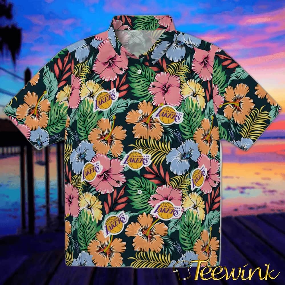 Brilliant Hibiscus Garden Los Angeles Lakers Hawaiian Shirt