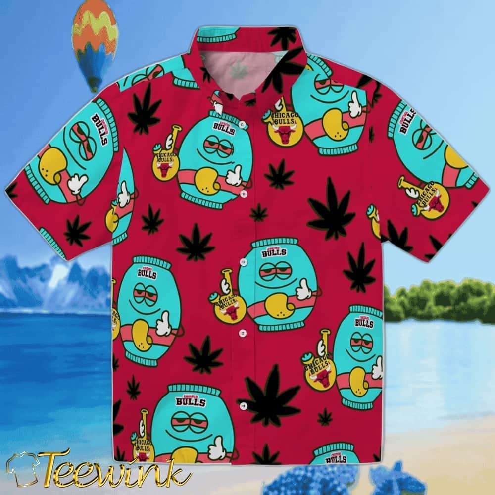 Flamingo And Hibiscus Chicago Bulls Hawaiian Shirt Flamingo And Hibiscus Chicago Bulls Hawaiian Shirt