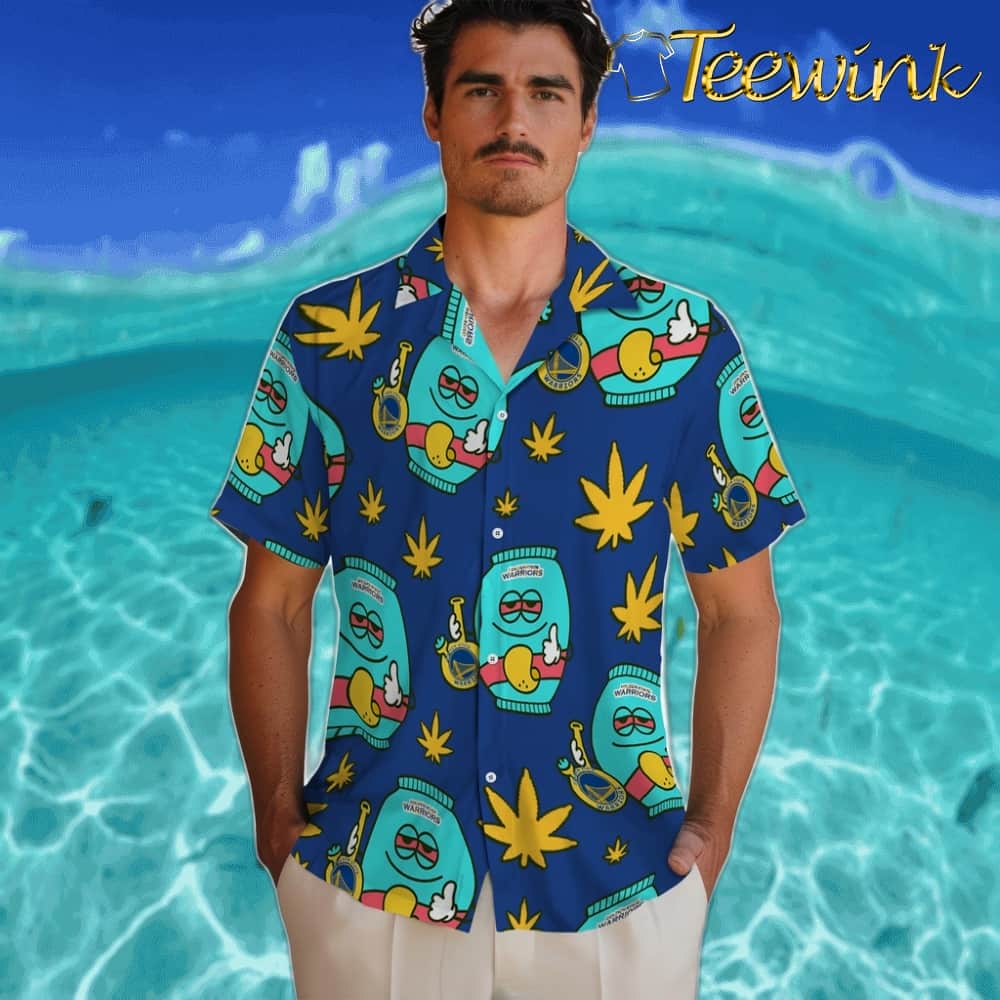 Chill Vibe Golden State Warriors Hawaiian Shirt image 2 Chill Vibe Golden State Warriors Hawaiian Shirt image 2