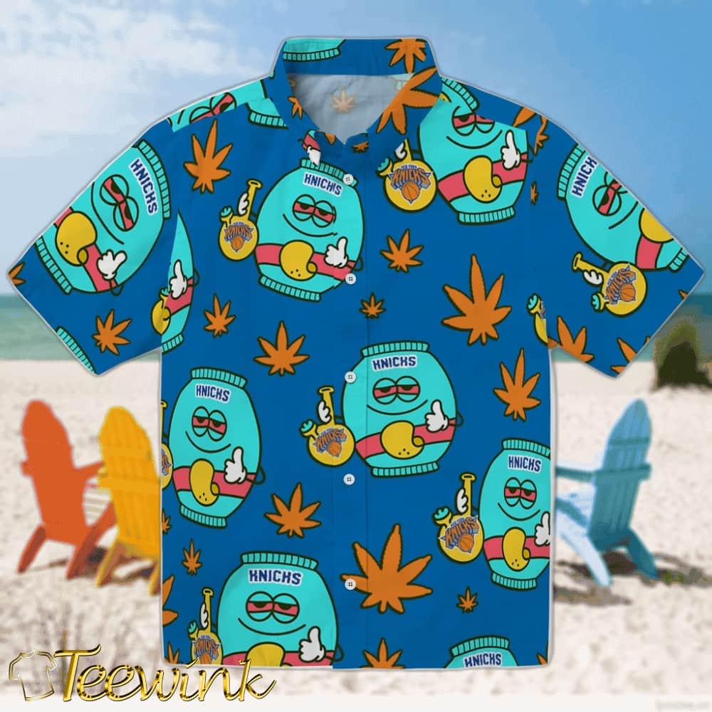 Brilliant Hibiscus Garden New York Knicks Hawaiian Shirt Brilliant Hibiscus Garden New York Knicks Hawaiian Shirt