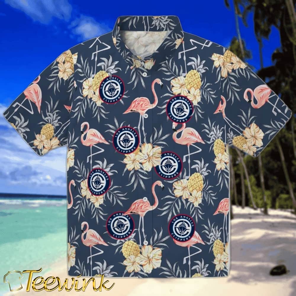 Flamingo Hibiscus Los Angeles Clippers Hawaiian Shirt