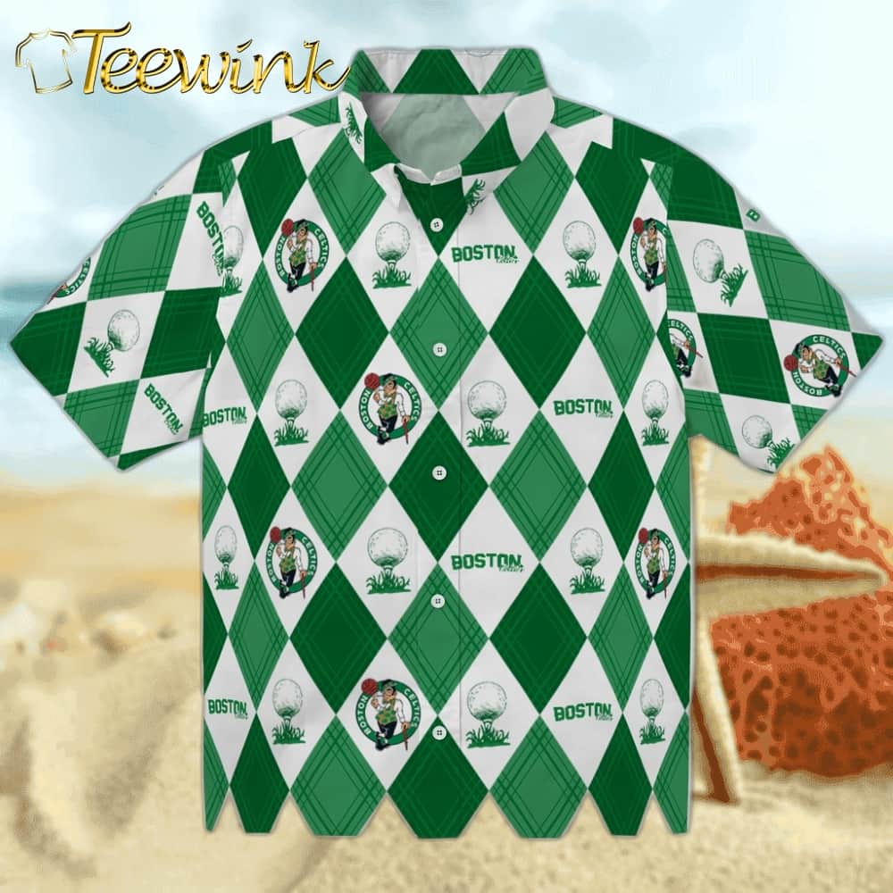 Flamingo Hibiscus Boston Celtics Hawaiian Shirt