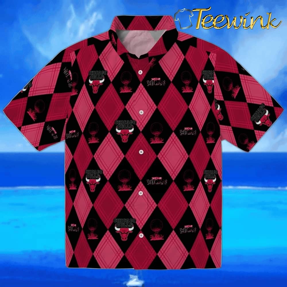 Golfing Plaid Chicago Bulls Hawaiian Shirt