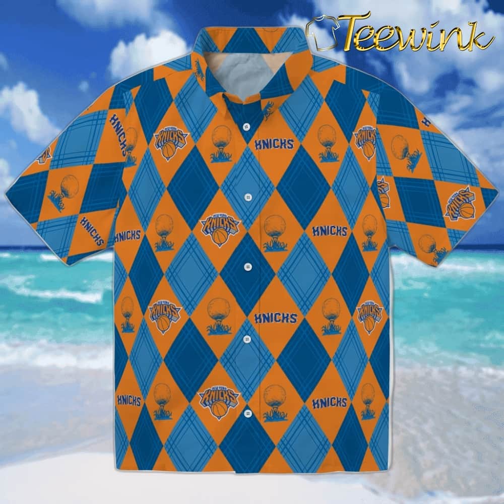 Golfing Plaid New York Knicks Hawaiian Shirt