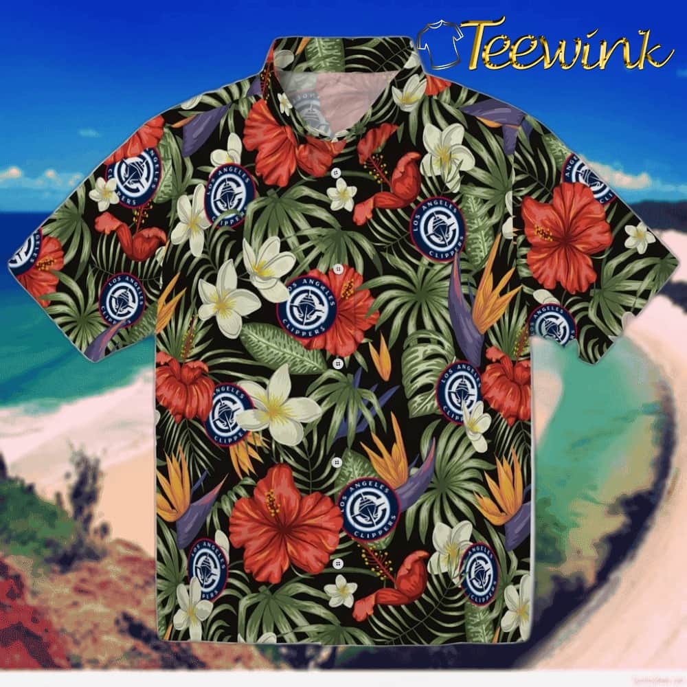 Hawaii Floral Hibiscus Los Angeles Clippers Hawaiian Shirt