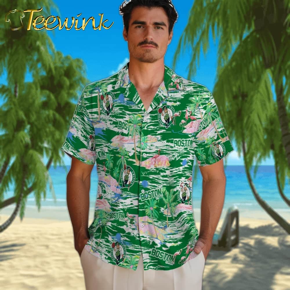 Hawaii Island Boston Celtics Hawaiian Shirt image 2 Hawaii Island Boston Celtics Hawaiian Shirt image 2
