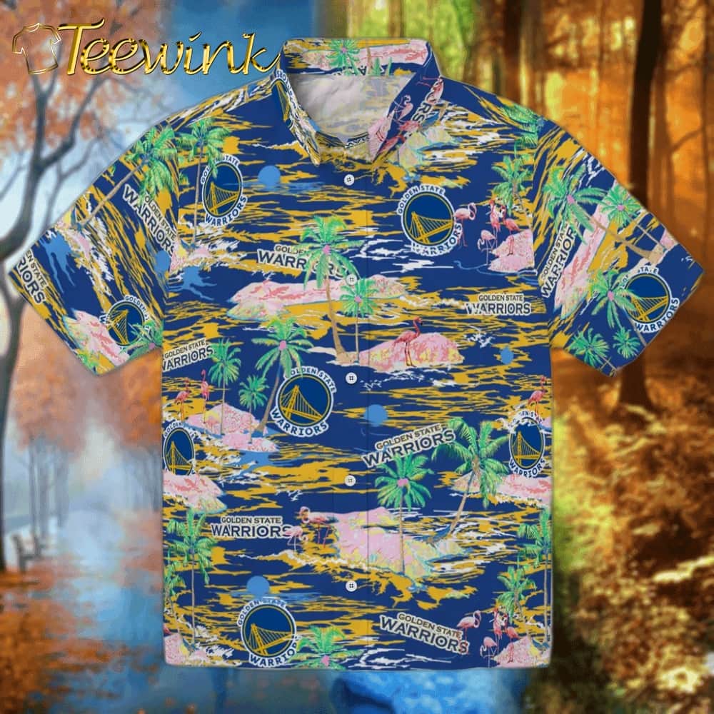 Hawaii Floral Hibiscus Golden State Warriors Hawaiian Shirt