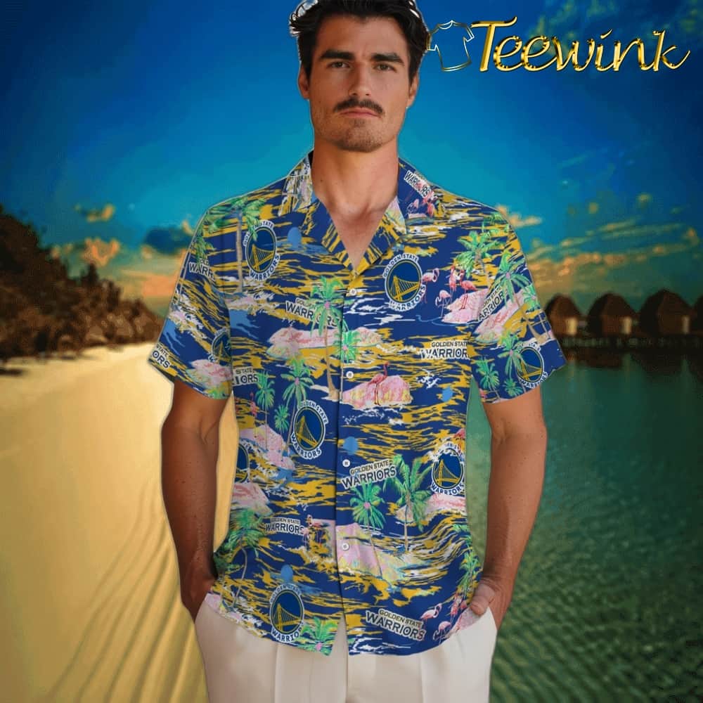 Hawaii Island Golden State Warriors Hawaiian Shirt image 2 Hawaii Island Golden State Warriors Hawaiian Shirt image 2