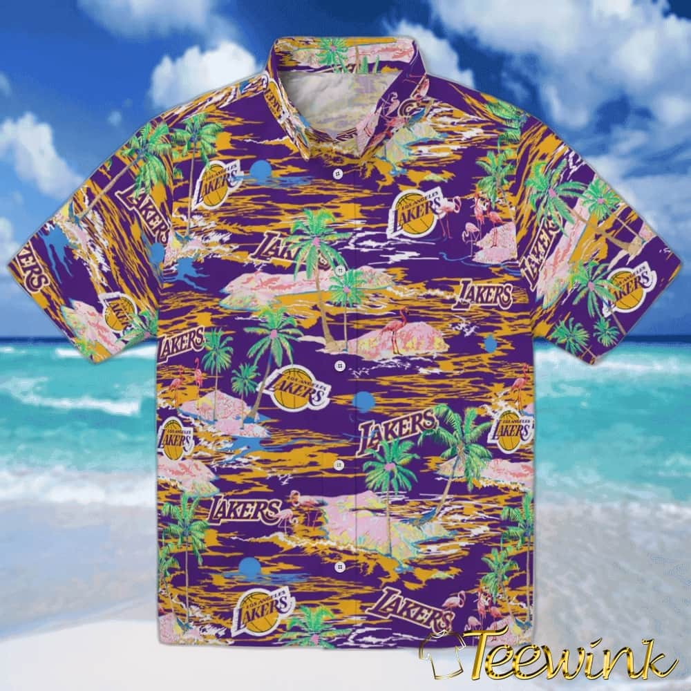Hawaii Floral Hibiscus Los Angeles Lakers Hawaiian Shirt