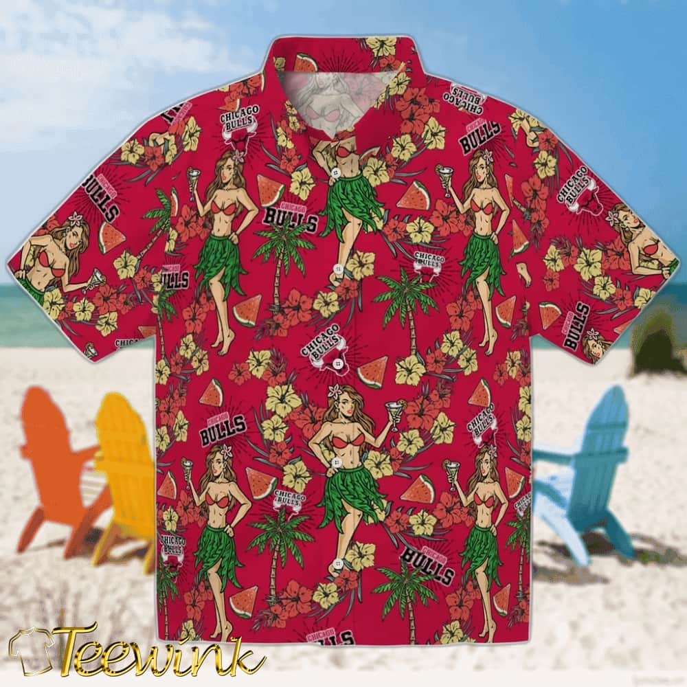 Hawaiian Girls Design Chicago Bulls Hawaiian Shirt