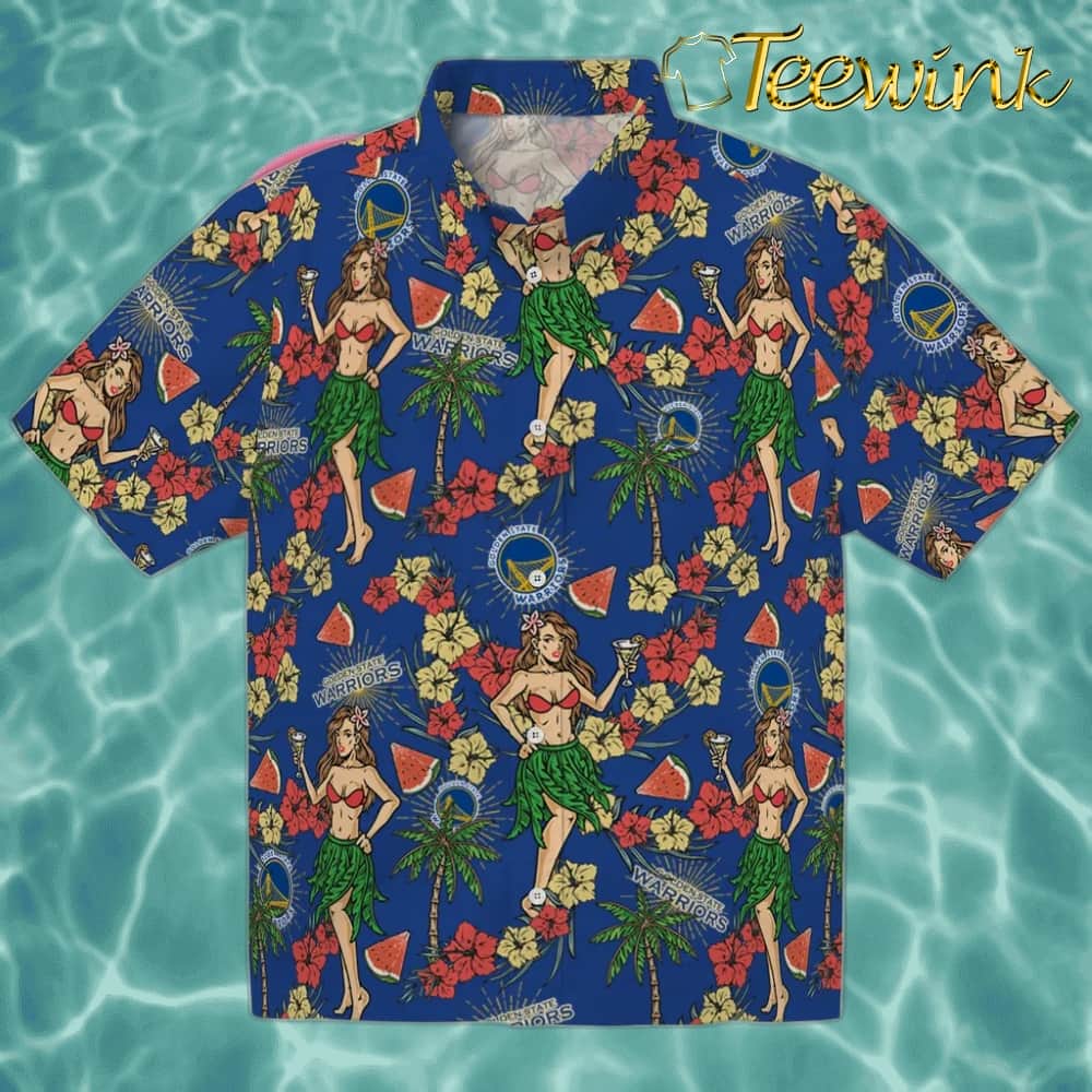Hawaiian Girls Design Golden State Warriors Hawaiian Shirt