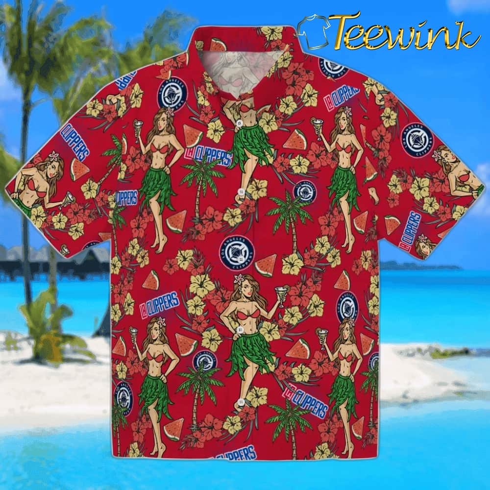 Hawaiian Girls Design Los Angeles Clippers Hawaiian Shirt