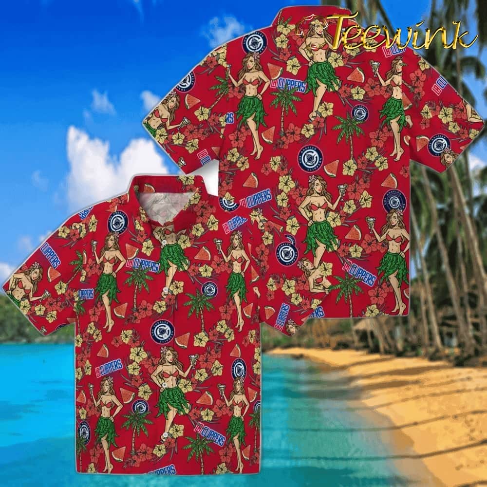 Hawaiian Girls Design Los Angeles Clippers Hawaiian Shirt image 3 Hawaiian Girls Design Los Angeles Clippers Hawaiian Shirt image 3