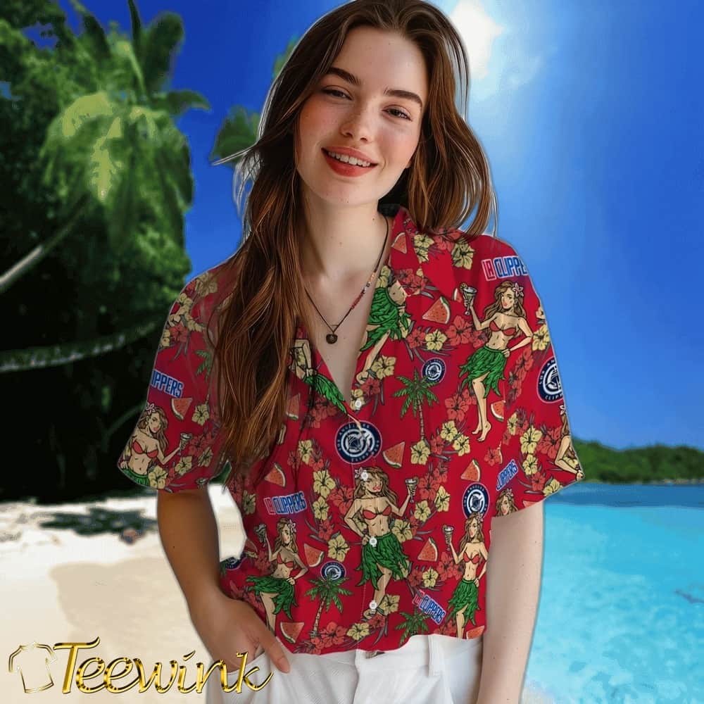 Hawaiian Girls Design Los Angeles Clippers Hawaiian Shirt image 4 Hawaiian Girls Design Los Angeles Clippers Hawaiian Shirt image 4