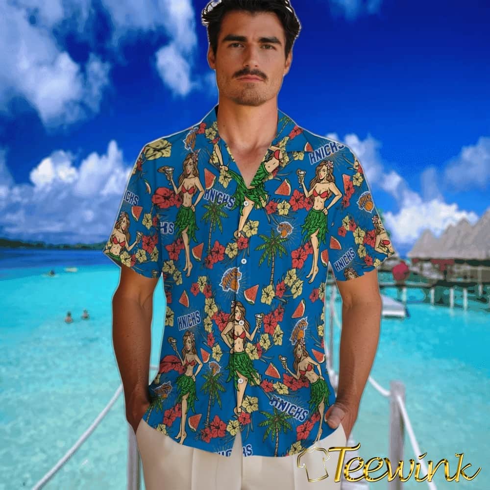Hawaiian Girls Design New York Knicks Hawaiian Shirt image 2 Hawaiian Girls Design New York Knicks Hawaiian Shirt image 2