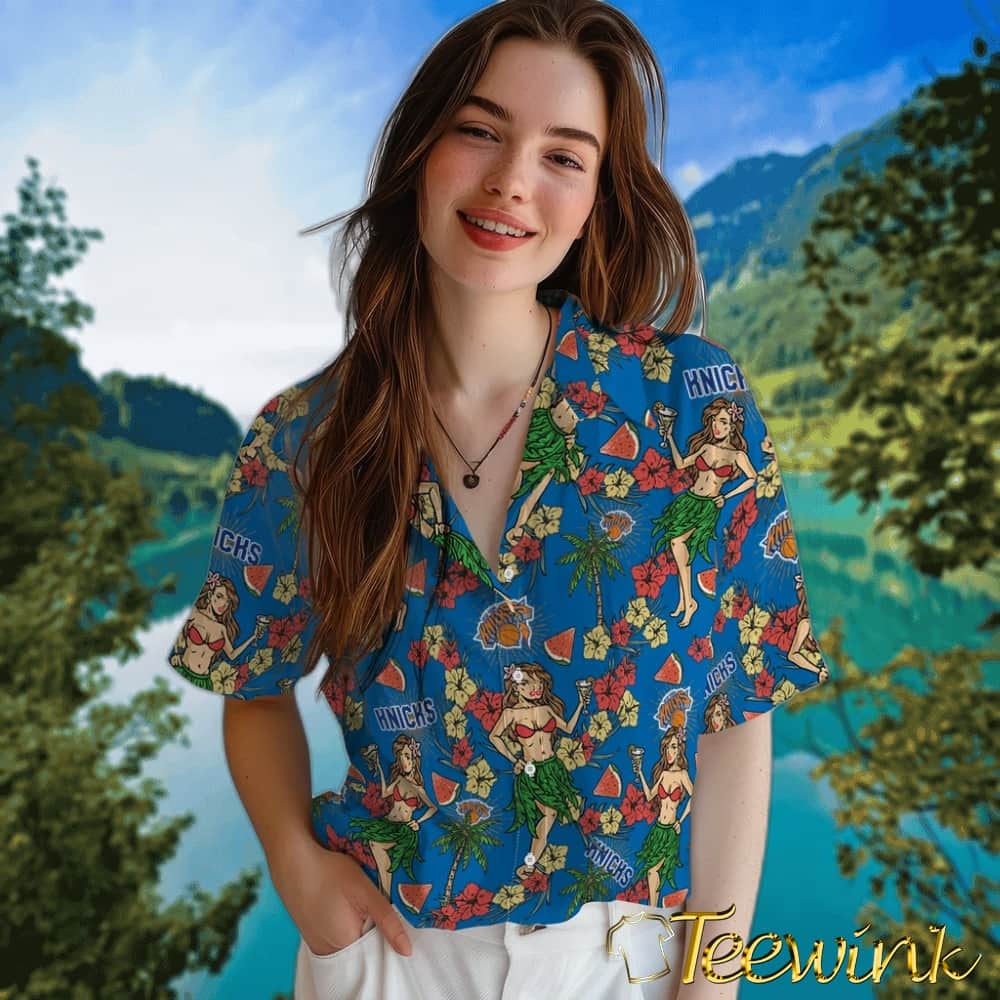 Hawaiian Girls Design New York Knicks Hawaiian Shirt image 4 Hawaiian Girls Design New York Knicks Hawaiian Shirt image 4