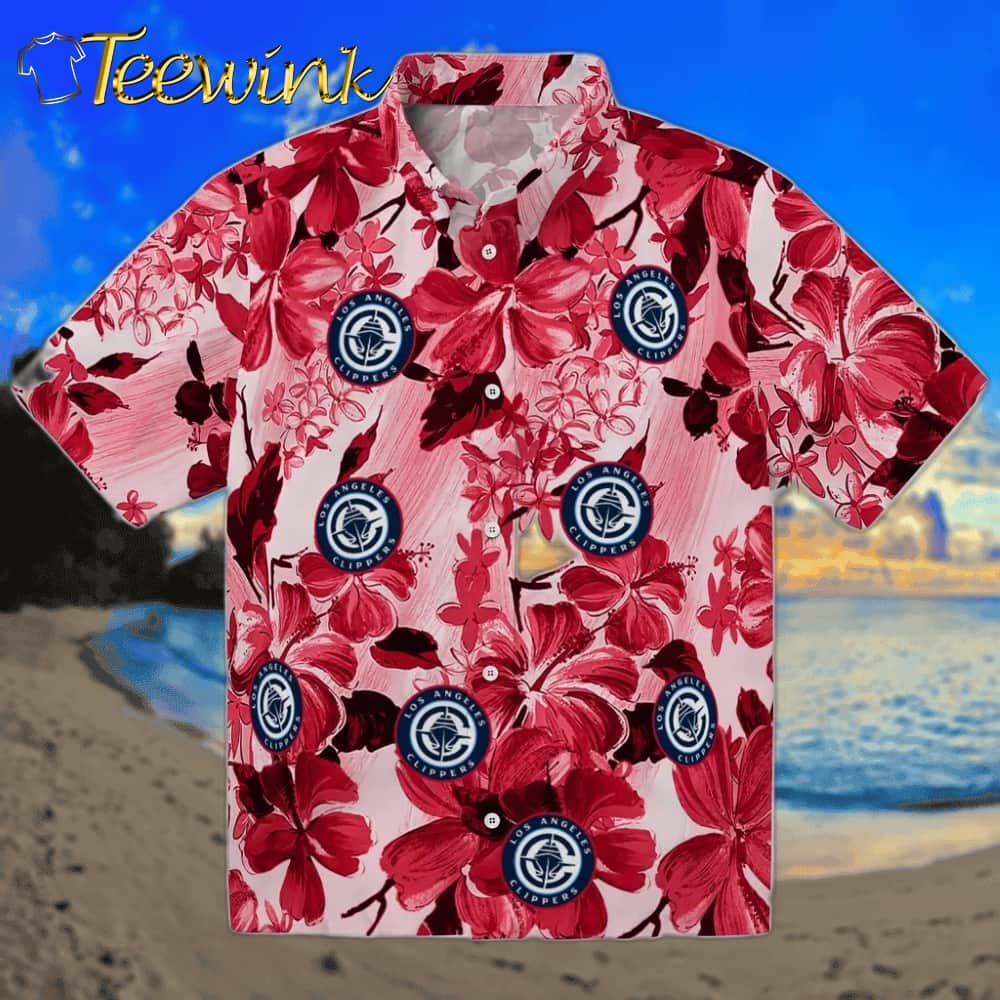 Hibiscus Arrangement Los Angeles Clippers Hawaiian Shirt