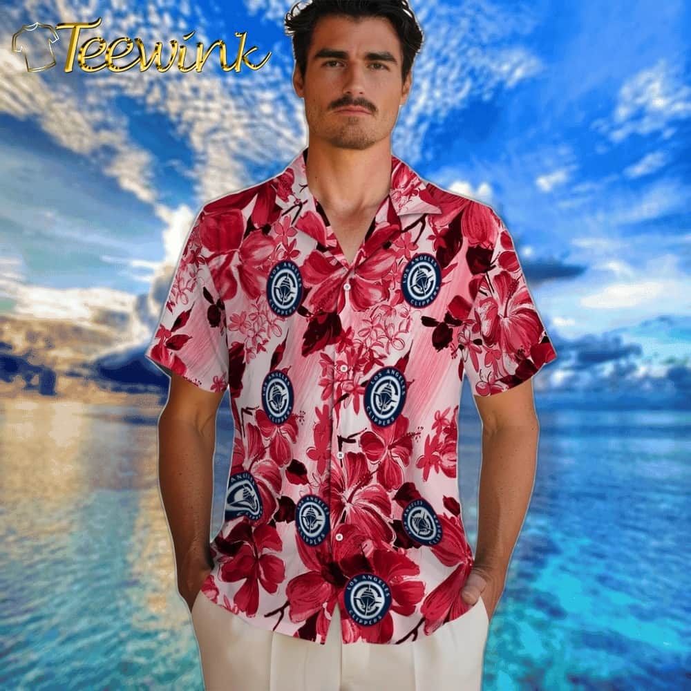 Hibiscus Arrangement Los Angeles Clippers Hawaiian Shirt image 2 Hibiscus Arrangement Los Angeles Clippers Hawaiian Shirt image 2